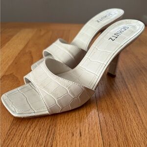 Schutz croc leather sandals